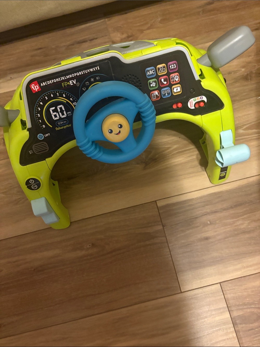 Fisher Price Interactive Steering Wheel Toy - Bright Lime & Blue